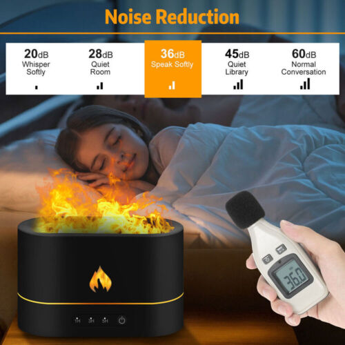 250ml Air Humidifier Essential Oil Aroma Diffuser 3D Flame Mist Home Decor USB - Picture 12 of 15