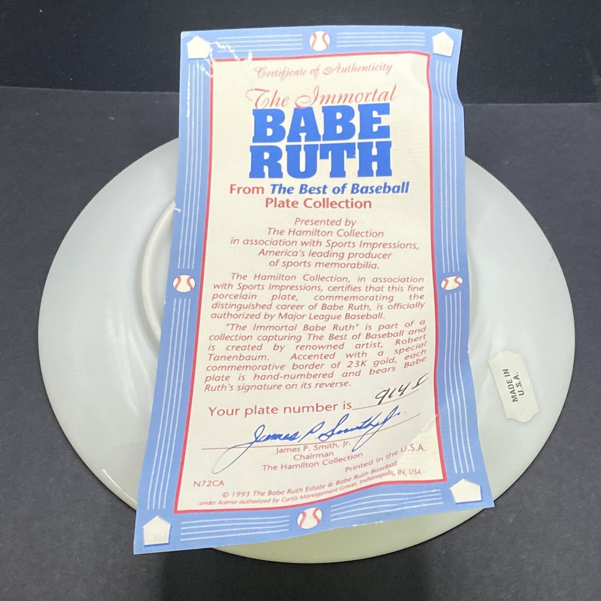 レアBabe Ruth Mickey Mantle Plate 3種 ヤンキース BABE RUTH From The Best of Baseball Plate Collection