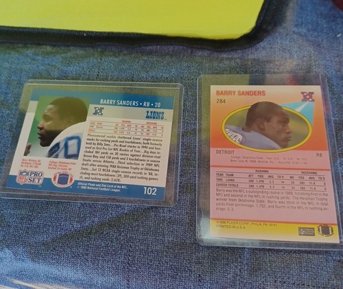 Two Barry Sanders Football Cards - 第 2/2 張圖片
