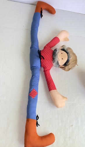 Vintage Straw Hat Bearded Hillbilly 36" Door Draft Stopper Draft Dodger - Picture 4 of 7