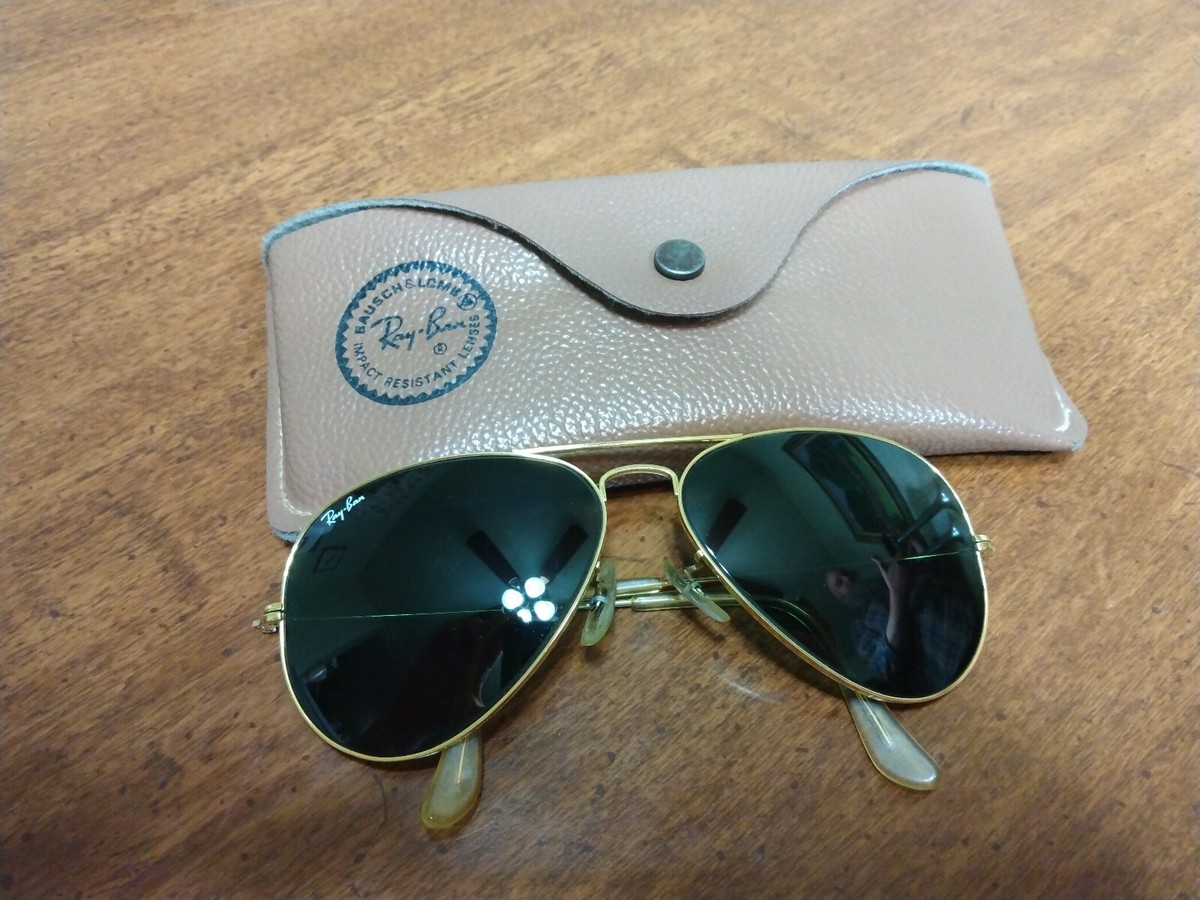 EUC Polarized Ray-Ban Aviator Sunglasses VINTAGE RAY BAN AVIATOR PILOT SUNGLASSES RAY-BAN GOLD CABLE  main image 4