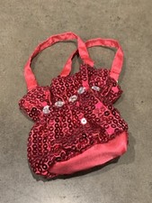 Build A Bear Handbag Purse Red/Pink Sequins