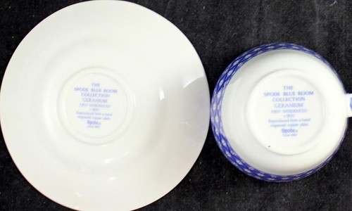 Spode Georgian Collection Cup and Saucer Set Geranium Design - Picture 4 of 5