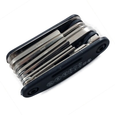 Bike Bicycle Repair Multi Tool 16 in 1 Function Folding Black For Commencal