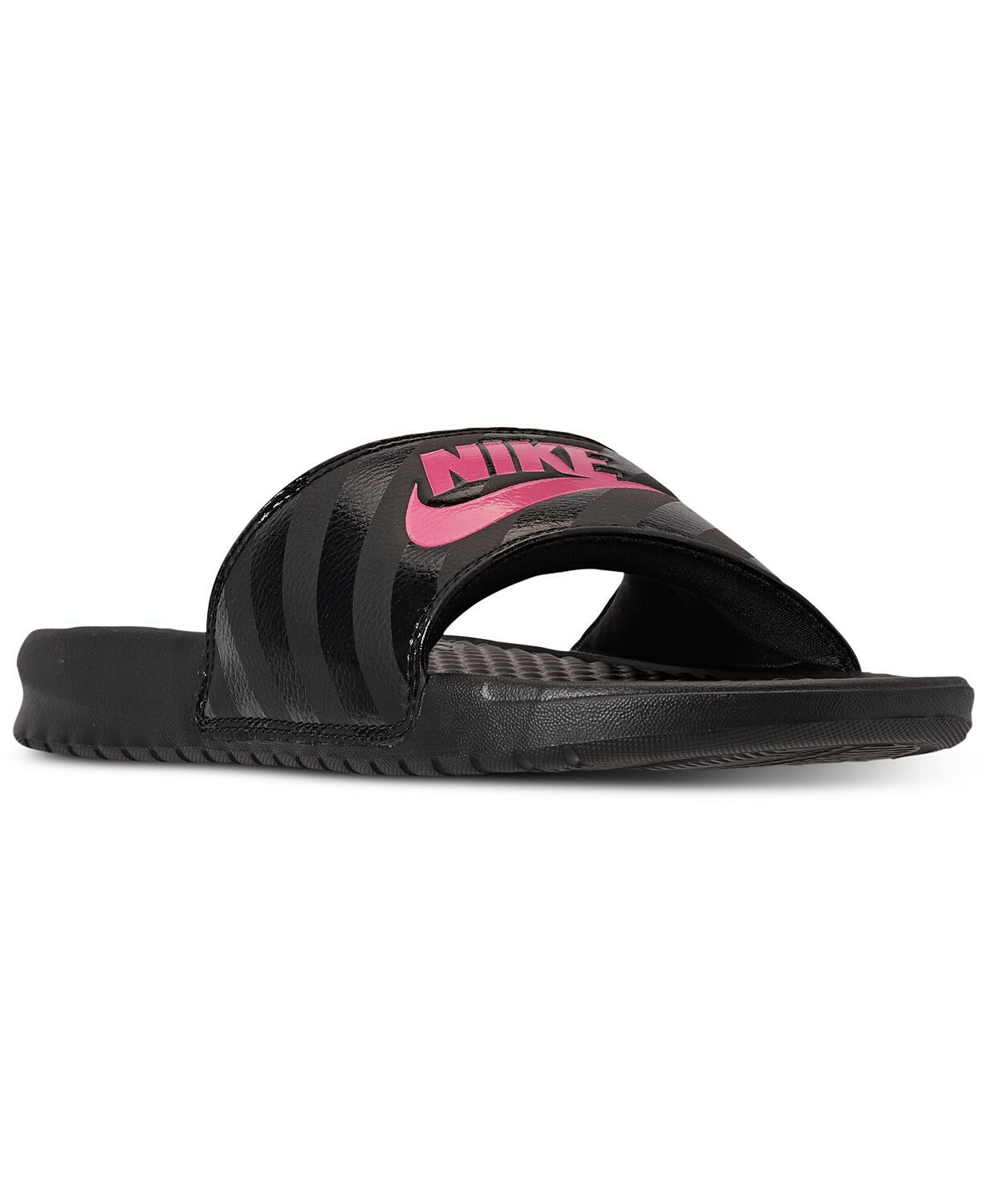 nike pink benassi slides