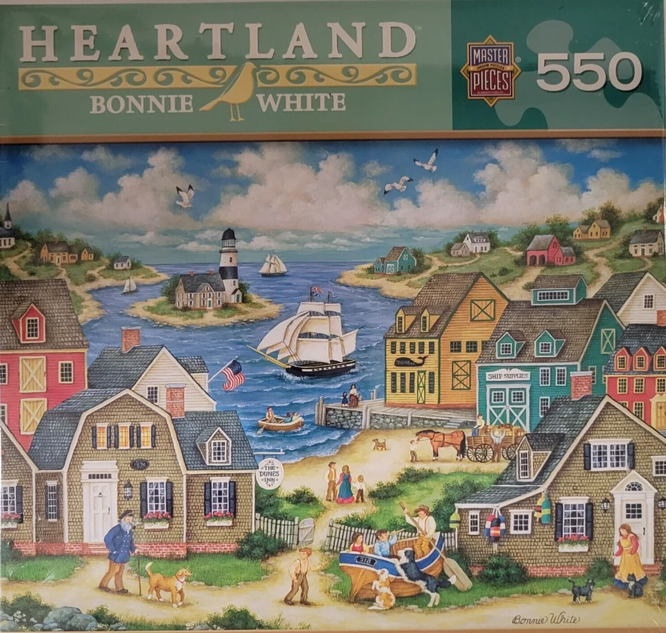 6 rompecabezas 500, 540, 550 piezas arte Casa Blanca divertirse cañón verano pesca villa Foto 4 de 4