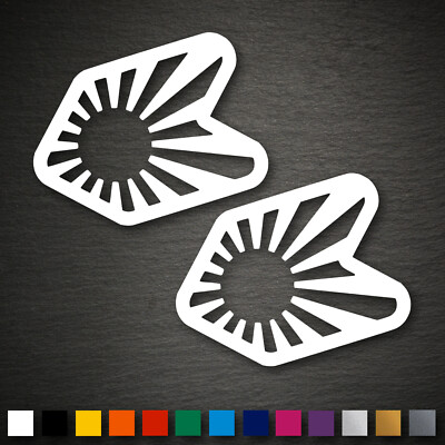 13007 Rising Sun Pfeil Aufkleber 73x100mm Set DUB OEM JDM Drift Sticker