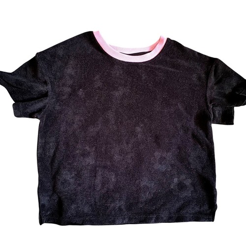 Art Class Sleepwear Girls Pajama Set W/ Textured Flowers-Black/Pink14-GUC - Picture 3 of 6