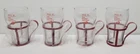 4 Vintage Libbey Drinking Glasses W Red Metal Handle Basket Dairy Milk Advertise