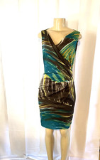 Max Mara Vintage Gorgeous Geometric Mid Length Dress Size 6