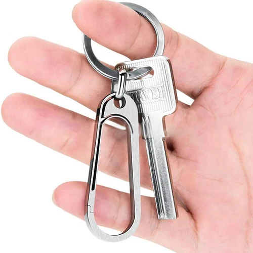 Schlüsselringe FLACH Schlüsselring Stahlringe Edelstahl Anhänger Design Key Ring - Bild 6 von 7