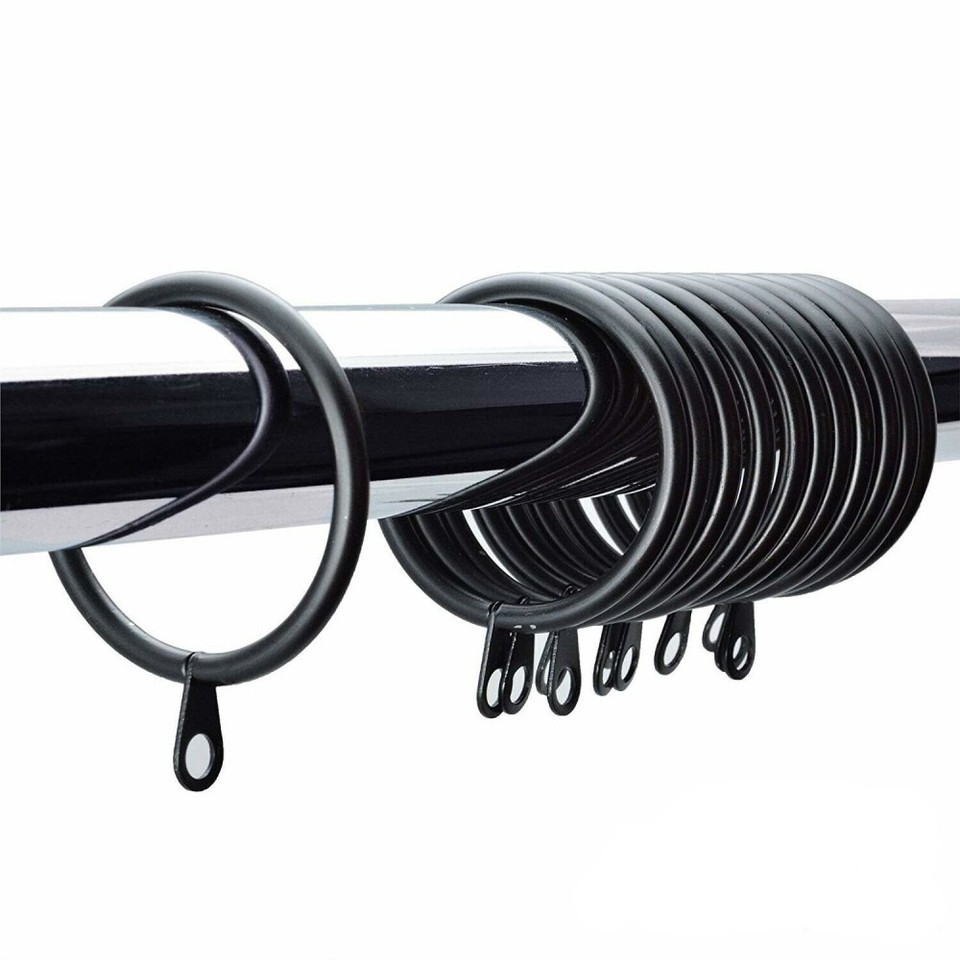 Metal Curtain Rings Hanging Hooks for Curtains Rods Pole Voile Heavy
