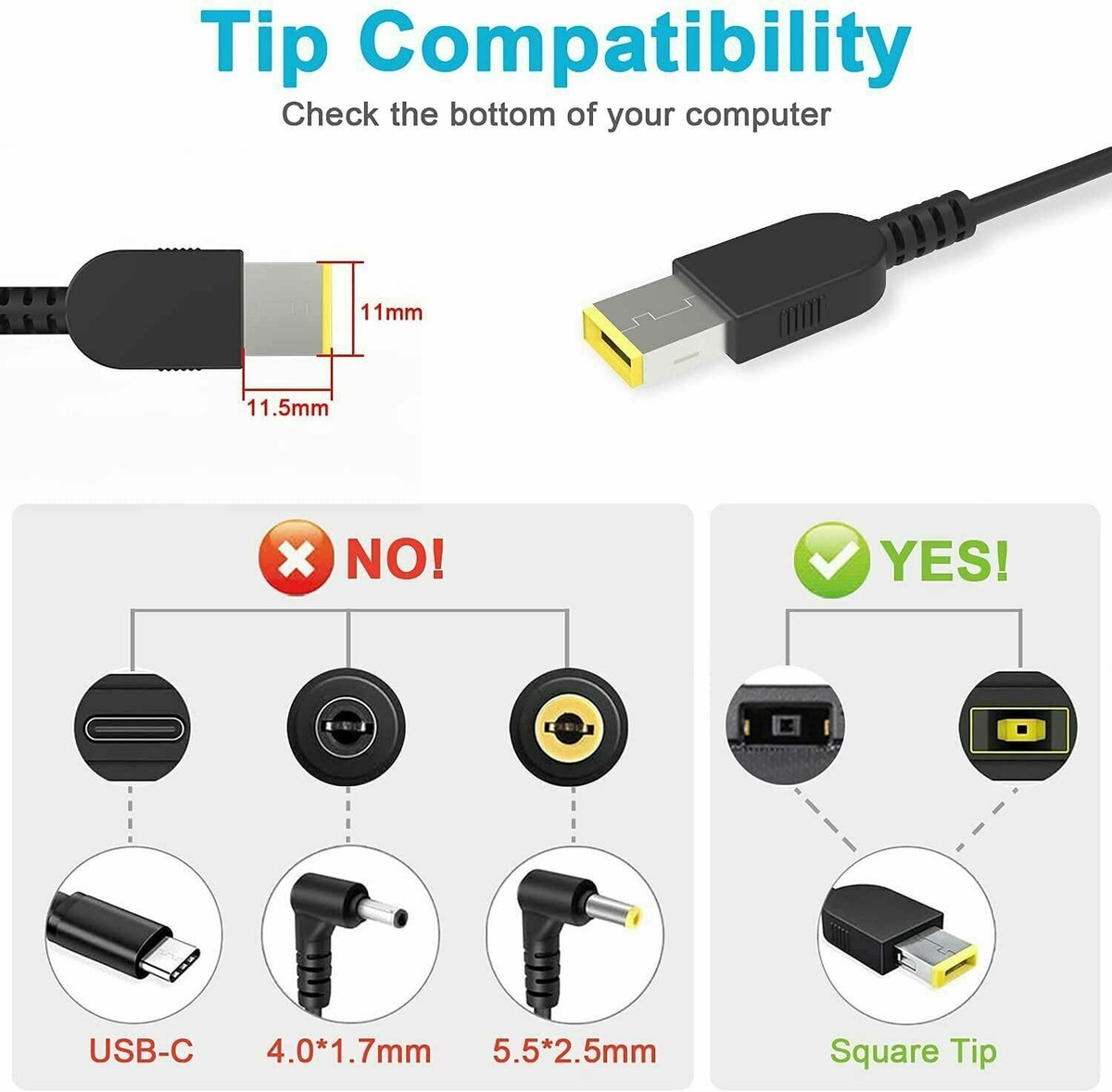 Alimentatore 20V 2,25A 45W per IBM-Lenovo IdeaPad 320S Alimentatore 20V 2,25A 45W per IBM-Lenovo IdeaPad 320S