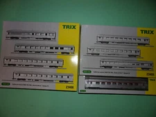 TRIX train 8 cars stainless steel tee pba "north star" 23408 + 23409 +23428 NEW