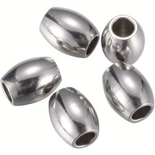 about 100pcs Tarnish Resistant 304 Stainless Steel Spacer Beads Barrel