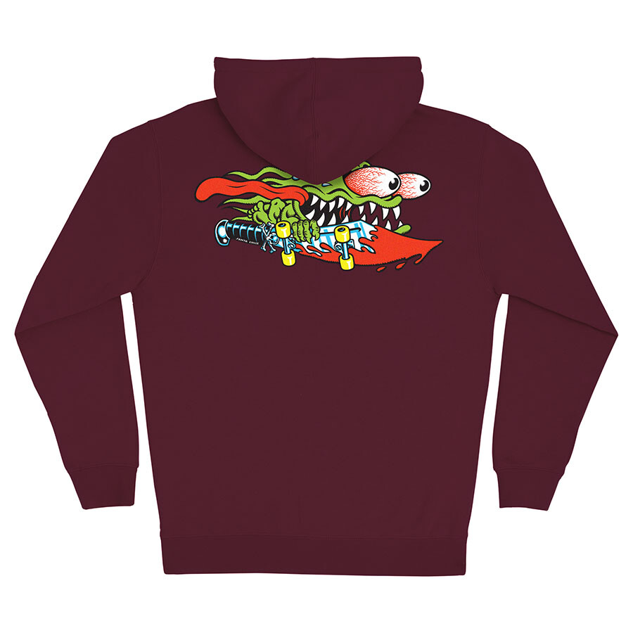 Santa Cruz Keith Meek SLASHER ZIP UP Skateboard Hoodie MAROON | eBay
