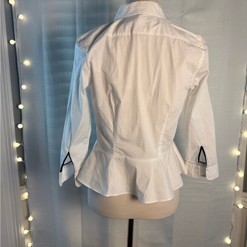 Vintage Lauren Ralph Lauren peplo bianco manica 3/4 abbottonata - Foto 2 di 8