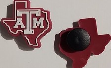TEXAS A M FOOTBALL SET OF 2 SPORTS THEME SHOE CHARMS FOR SHOES,CRAFTS AND MORE