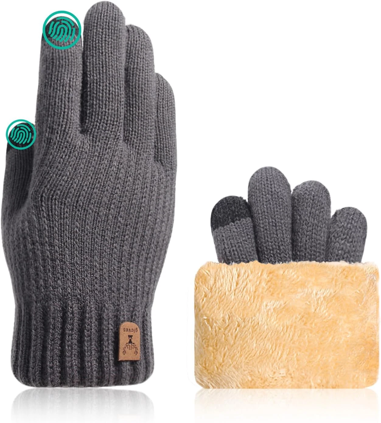 Winter Thermal Gloves Upgraded Touch Screen Warm Fleece Lining for Cold Weather