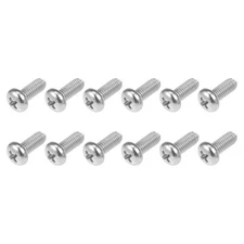 Machine Screws (M5x12mm) 30Pcs, Phillips Cross Pan Bolts 304 Stainless Steel