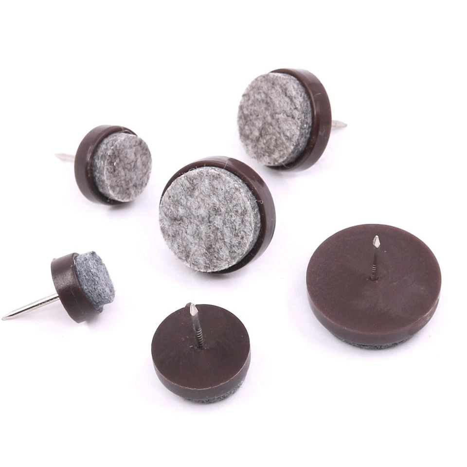 105 piezas 6 tamaños marrón resistente clavos antideslizantes almohadillas de fieltro para muebles C... Foto 4 de 4