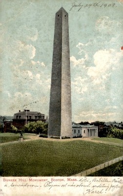 BUNKER HILL MONUMENT, BOSTON, MASS, Karel, Babič Postcard