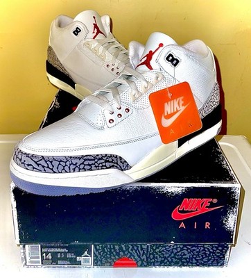 Size 14 - Jordan 3 Retro White Cement Reimagined