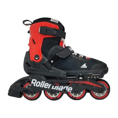 Rollerblade Microblade Adjustable YOUTH Size 5- 8.5 Inline Skates Black & Red 