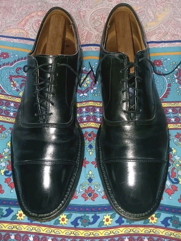 Allen Edmonds PARK AVENUE 11.5 B Classic Black Leather Captoe Oxxford Shoes
