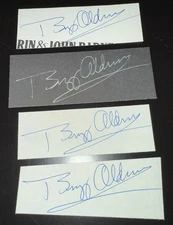 Buzz Aldrin lot of 4 hand signed autographs - Apollo 11 Astronaut NASA