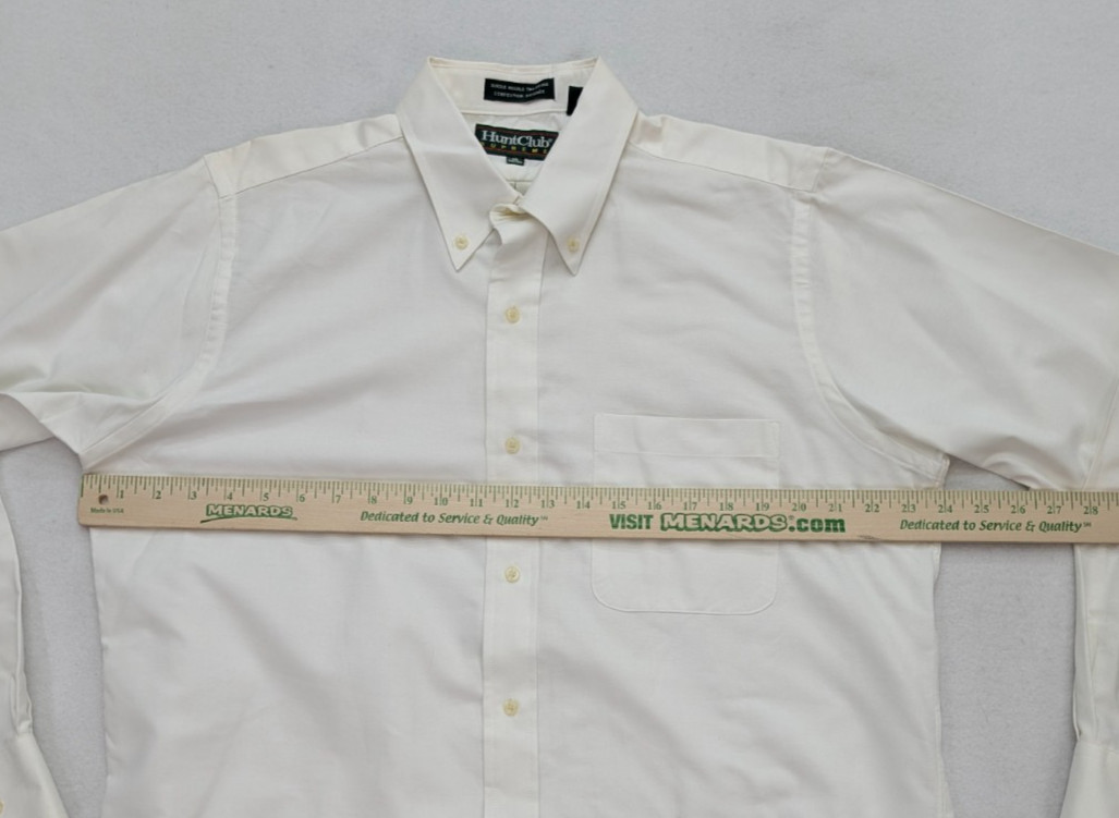 Hunt Club Supreme Men's Dress Shirt Size 16 x 34/35 White Button-Down thumbnail 11