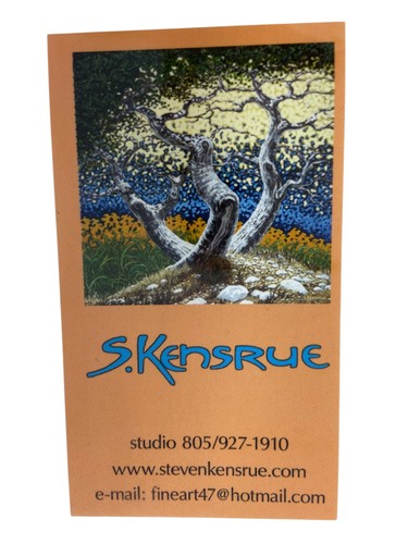 Signed Canyon Cypress Print Painter Steven Kensrue 20.25" x 16.25" Matted - Bild 4 von 8