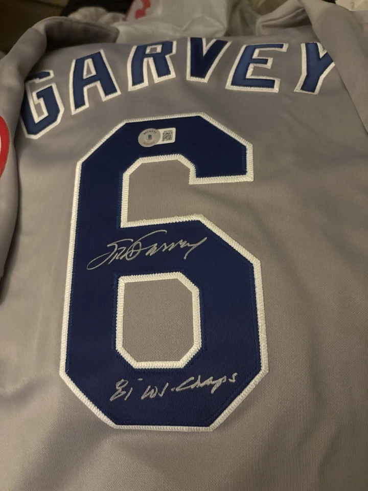Steve Garvey LA Dodgers Signed Authetic Jersey 81 World Series Champs Incript. - Image 2 of 4