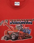 Vintage KEEP ON FARMIN’ Massey Ferguson Combine Hot Rod Tractor Hanes T-Shirt — photo 4