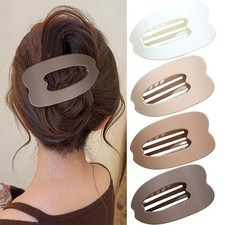 4 PCS Flat Hair Clips for Women, French Design Claw Clips, Color1