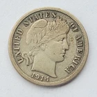 1914 S Barber Dime – F/VF Very Fine San Francisco Mint US Silver Coin