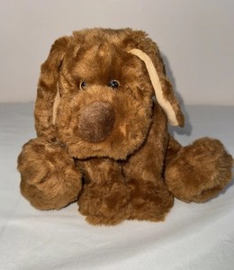 Vintage Brown Puppy Dog Plush Stuffed Animal Floppy Ears Soft Cuddly Toy 10–12”