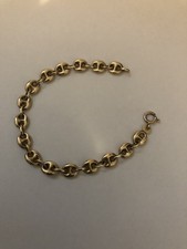 9CT YELLOW GOLD BRACELET ANCHOR / DESIGNER STYLE LINK - 7.25"  VGC  5.67G