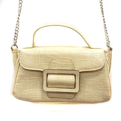 ZARA bag pochette 2way embossed yellow cream yellow /MS ladies