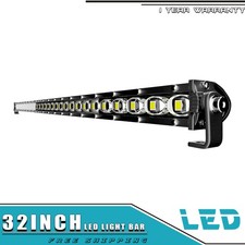90W Single Row LED Light Bar 32in 34in Combo Beam Roof Bumper Lighting