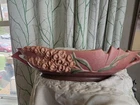 Roseville Pottery Pink Foxglove Double Handled Console Bowl 423-12" Vintage Art