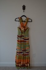DR 2 (Nordstrom) Earth Tones  maxi dress, criss cross bodice, small, NWT