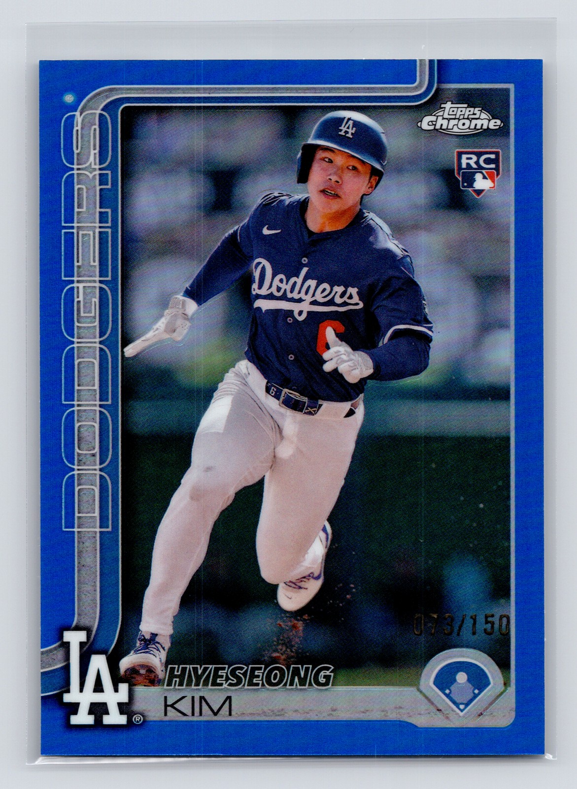 2025 Topps Chrome Hyeseong Kim #152 Blue Refractors Rookie /150