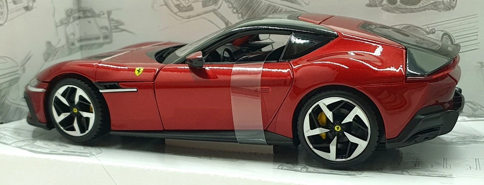 Burago 1/24 Scale Diecast 18-26033 - Ferrari 12 Cilindri - Met. Red - Image 2 of 4