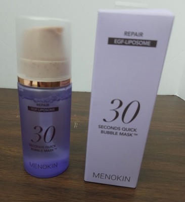 MENOKIN Bubble Mask EGF-Liposome Niacinamide Repair Foam Sheet-Free 3.21 fl oz