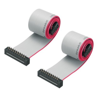 IDC Wire Flat Ribbon Cable FC/FD Connector A-type 20Pins 0.5m Long, 2pcs