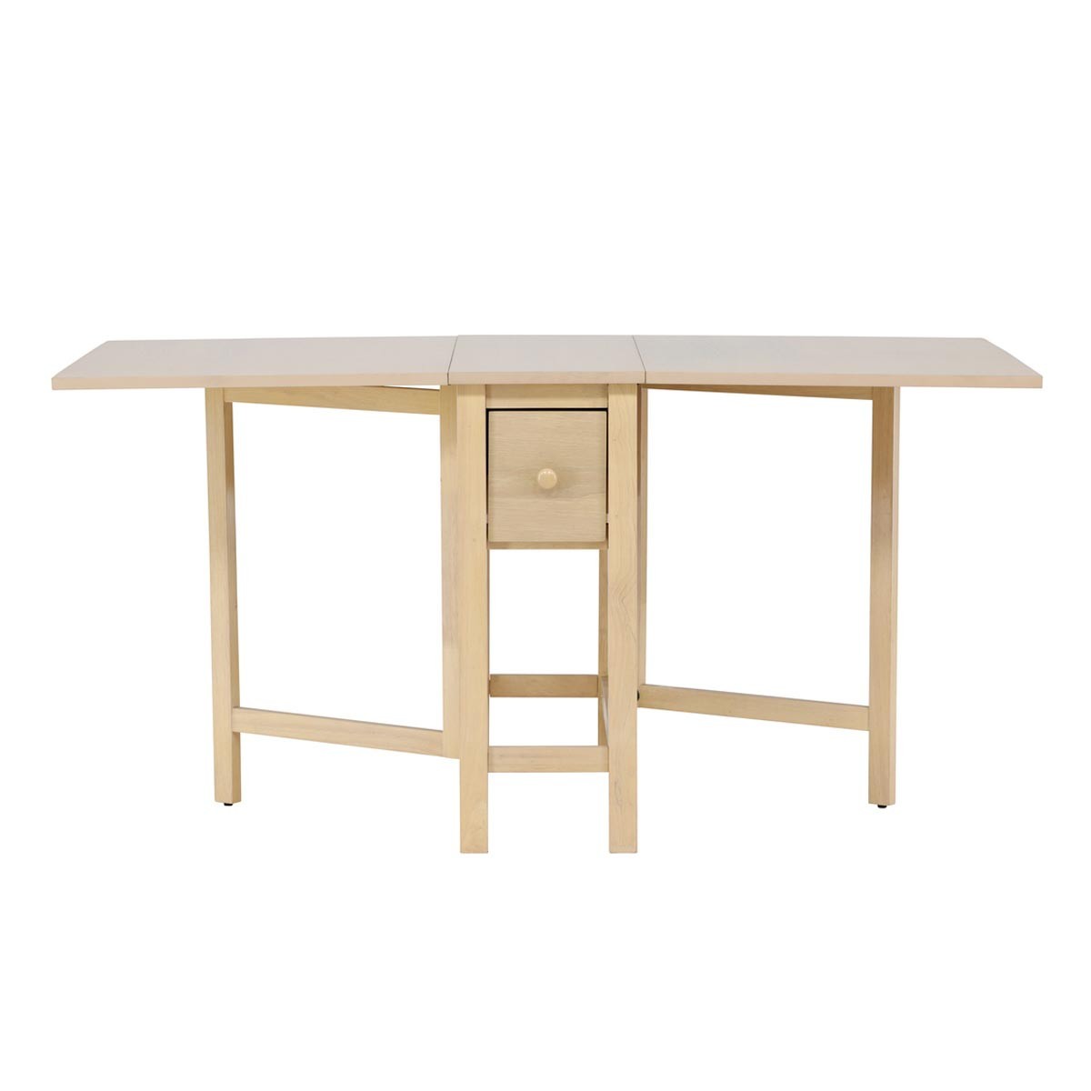 Table à manger Edward 80-150cm en bois naturel au design scandinave épuré et durable