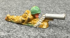 Vintage Manoil Dimestore 530 Machine Gunner Lying Laying Flat WWII Soldier