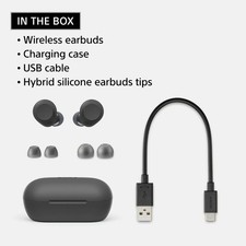 Sony WF-C710N Truly Wireless Noise-Canceling Earbuds, Black, Up to 30-Hour