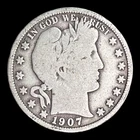 1907 Barber Silver Half Dollar